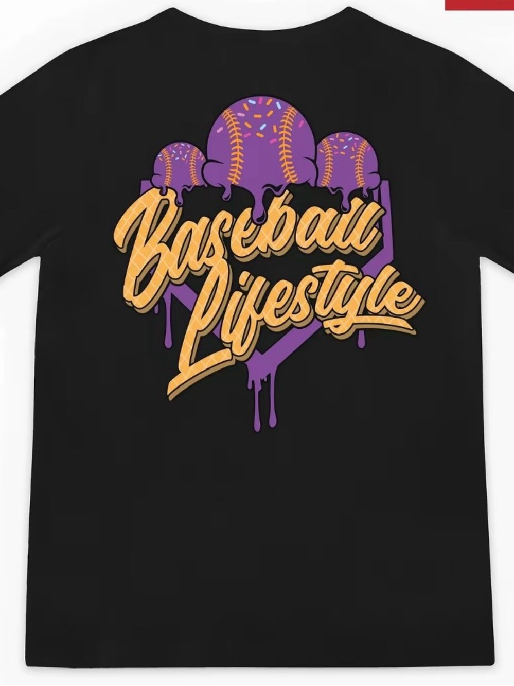 Baseball Lifestyle 101 Short Sleeve Tee Cosmic Cone Crunch Youth Large